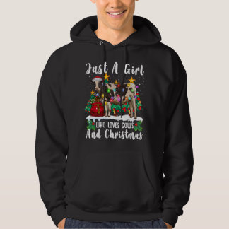 Just A Girl Who Loves Cows And Christmas Family Ug Hoodie
