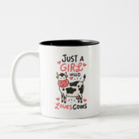 Just a Girl who loves Cows Funny Cute Animal Farm