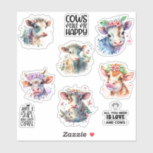 Just a Girl Who Loves Cows Sticker