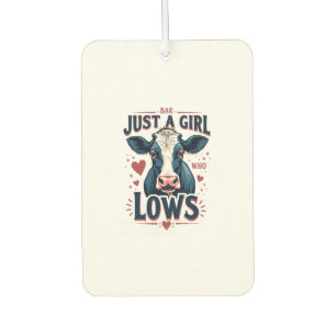 Just A Girl Who Loves Cows Vintage Neon Cow Lover Air Freshener