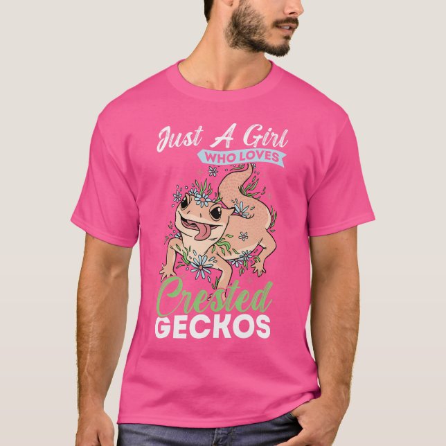 Just A Girl Who Loves Crested Geckos T-Shirt (Front)