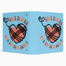 Just a Girl Who Loves Crochet - Light Blue Binder