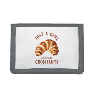 Just a girl who loves croissants tri-fold wallet