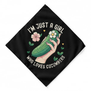 Just A Girl Who Loves Cucumbers - Funny Vegetarian Bandana
