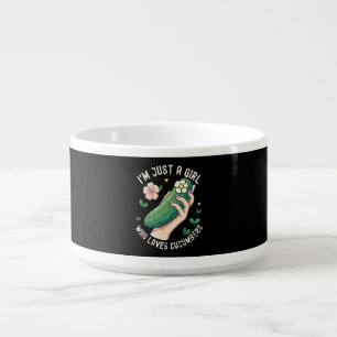 Just A Girl Who Loves Cucumbers - Funny Vegetarian Bowl