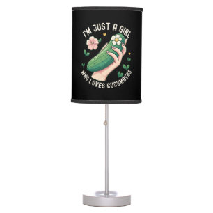 Just A Girl Who Loves Cucumbers - Funny Vegetarian Table Lamp