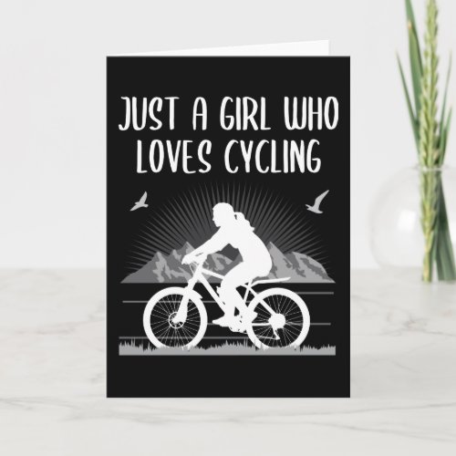 Just A Girl Who Loves Cycling Bicycle Bike Gift Card