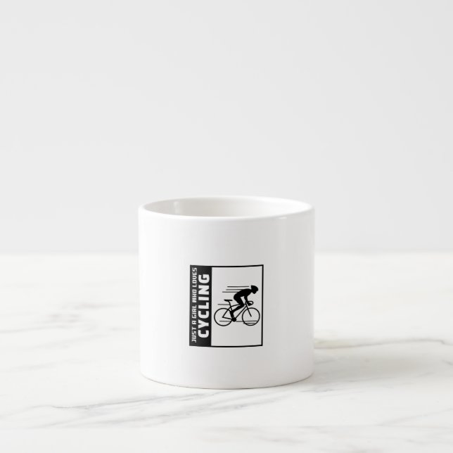 just a girl who loves cycling espresso cup (Front)