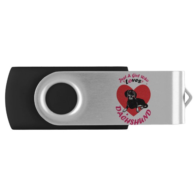 just a girl who loves dachshund flash drive (Front)