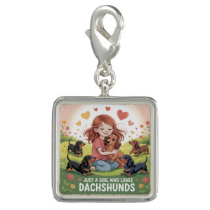 Just A Girl Who Loves Dachshunds Charm