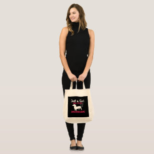 JUST A GIRL WHO LOVES DACHSHUNDS TOTE BAG