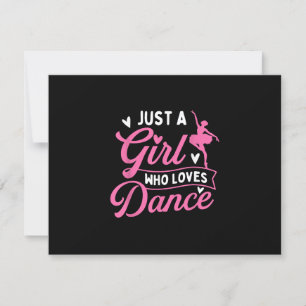 Just A Girl Who Loves Dance - Dancer Dancing Lover RSVP Card