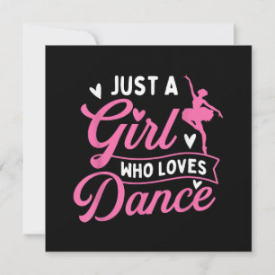Just A Girl Who Loves Dance - Dancer Dancing Lover Thank You Card