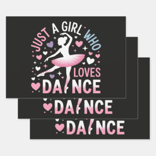 Just a Girl who Loves Dance Wrapping Paper Sheets