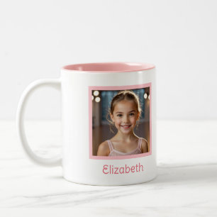 Just A Girl Who Loves Dancing Ballet Photo Two-Tone Coffee Mug