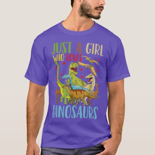 Just a Girl Who Loves Dinosaurs Brachiosaurus Funn T_Shirt