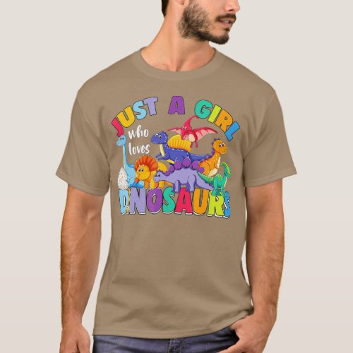 Just a Girl Who Loves Dinosaurs Brachiosaurus Love T_Shirt