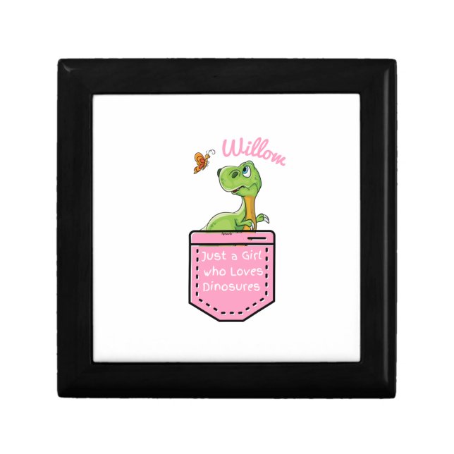 Just a Girl who Loves Dinosaurs Personalized   Gift Box (Front)