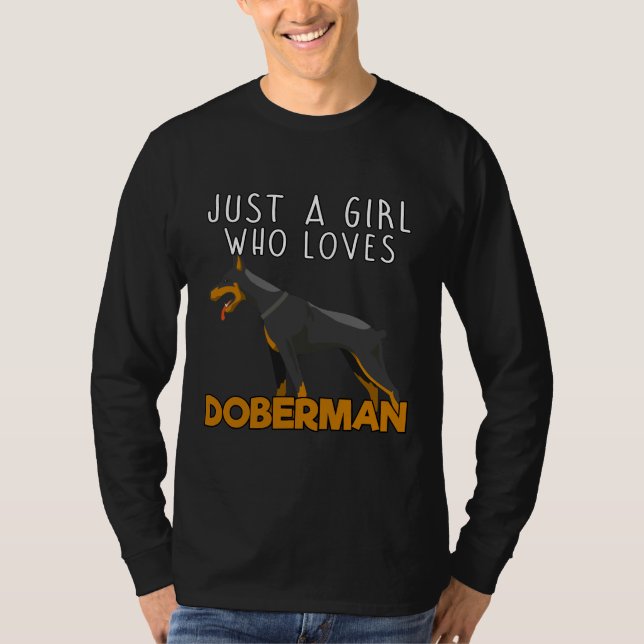 Just A Girl Who Loves Doberman  528 T-Shirt (Front)