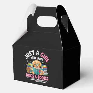 Just A Girl Who Loves Dogs And Books Reading Favor Boxes