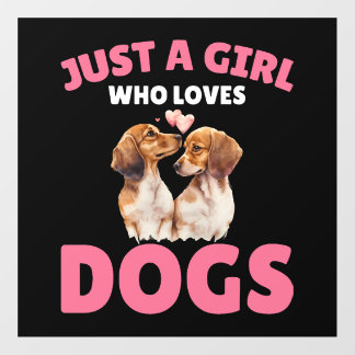 just a girl who loves dogs CoDFDFDpy Floor Decals