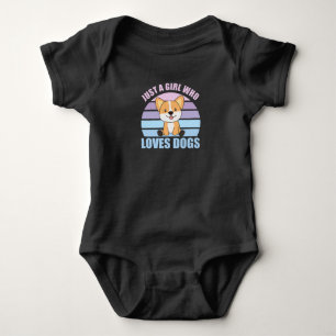 Just A Girl Who Loves Dogs Corgis Herz Corgi Liebe Baby Bodysuit