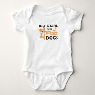 Just A Girl Who Loves Dogs Corgis Herz Corgi Liebe Baby Bodysuit