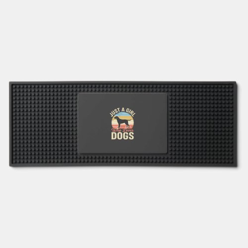 Just a Girl Who Loves Dogs Vintage Dog Lover Bar Mat