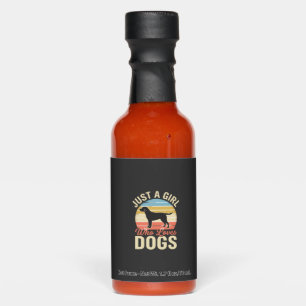 Just a Girl Who Loves Dogs Vintage Dog Lover Hot Sauces