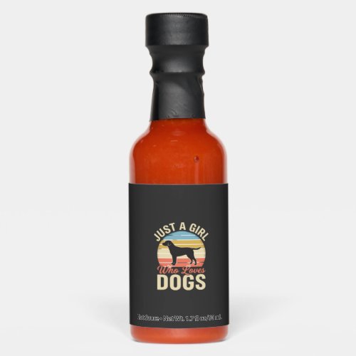 Just a Girl Who Loves Dogs Vintage Dog Lover Hot Sauces