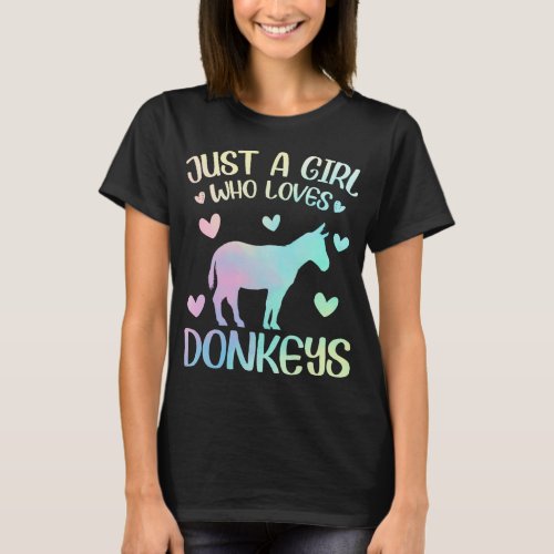 Just A Girl Who Loves Donkeys T_Shirt