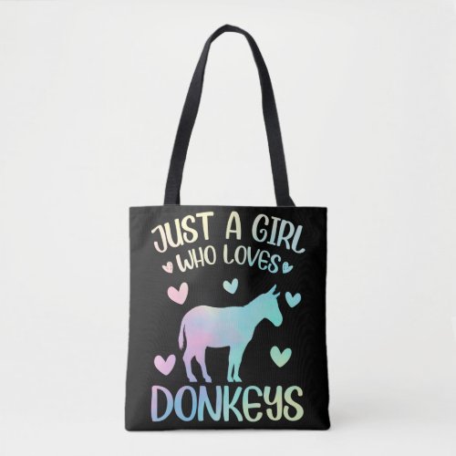 Just A Girl Who Loves Donkeys Tote Bag