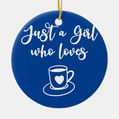 Just A Girl Who Loves Donuts  Ceramic Ornament