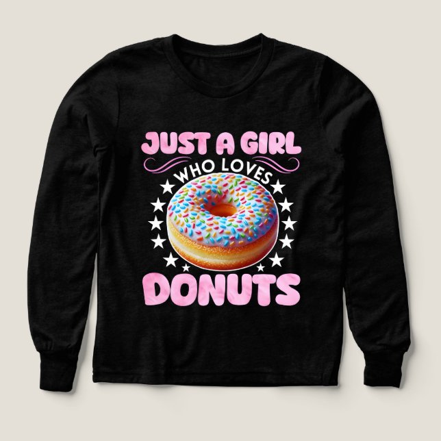 just a girl who loves donuts Tri-Blend shirts (Design Front)
