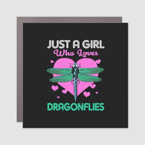 Just A Girl Who Loves Dragonflies Car Magnet