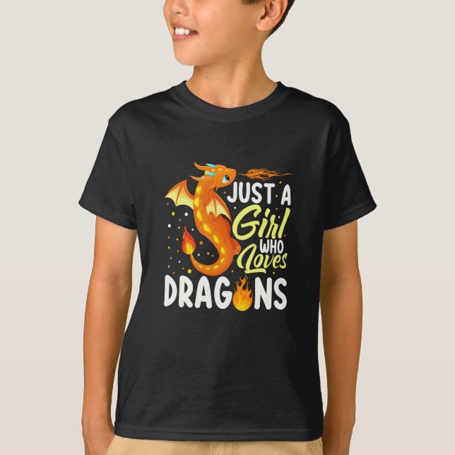 Just A Girl Who Loves Dragons adorable T-Shirt (Front)
