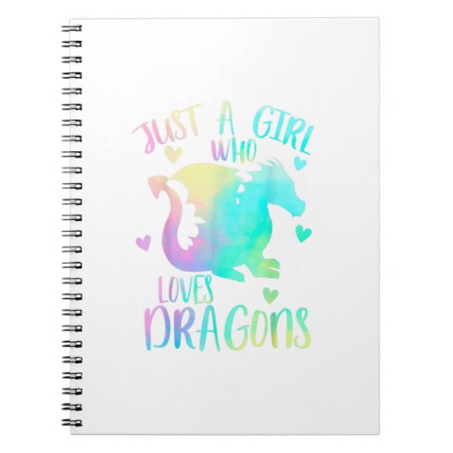 Just A Girl Who Loves Dragons Cute Dragon Themed N Notebook