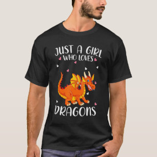 Just A Girl Who Loves Dragons For Women Girl Kids T-Shirt