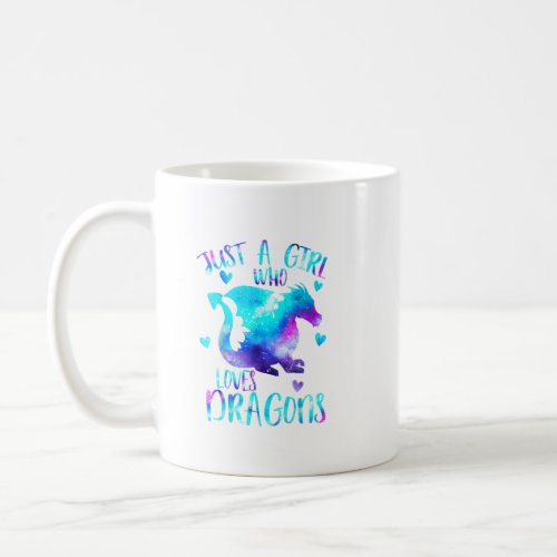 Just A Girl Who Loves Dragons Galaxy Space Dragon  Coffee Mug