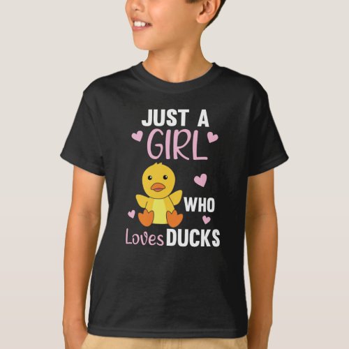 Just A Girl Who Loves Ducks _ Cute Animals Duck T_Shirt