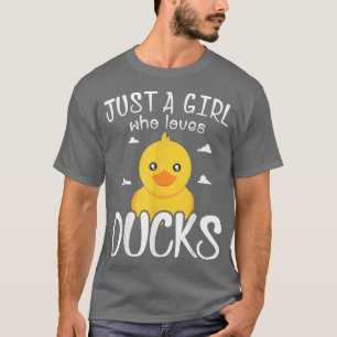 Just A Girl Who Loves Ducks Cute Duck Lover Animal T-Shirt