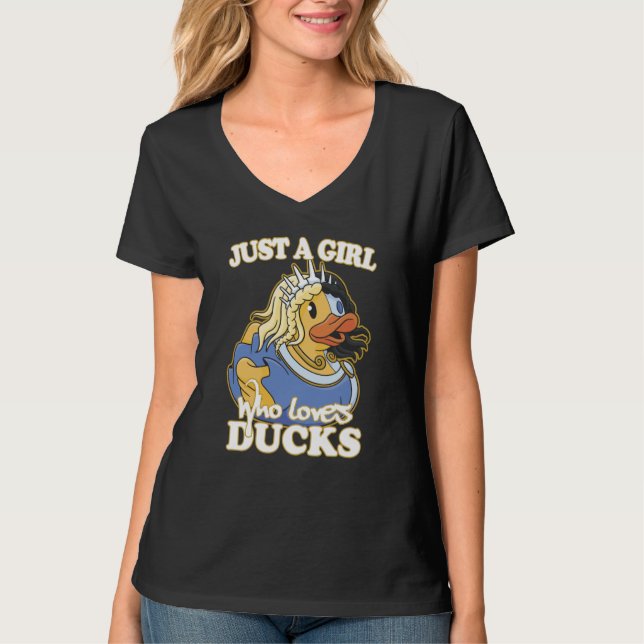 Just a Girl Who Loves Ducks Ducks  3 T-Shirt (Front)