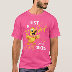 Just A Girl Who Loves Ducks Tshirt Cute Duck Lover