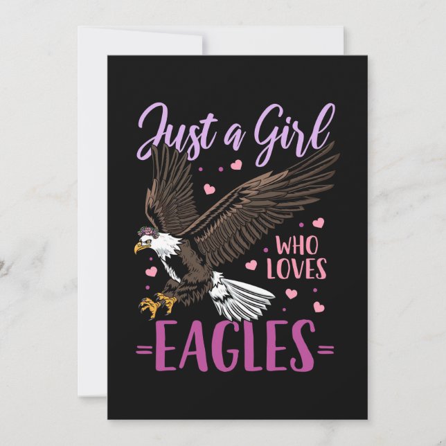 Just A Girl Who Loves Eagles Save The Date (Front)