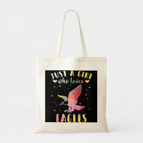 Just a Girl Who Loves Eagles Watercolor Eagle Wome Tote Bag