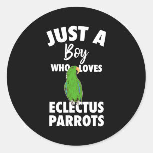 Just A Girl Who Loves Eclectus Parrot Classic Round Sticker