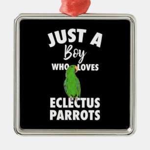 Just A Girl Who Loves Eclectus Parrot Metal Ornament