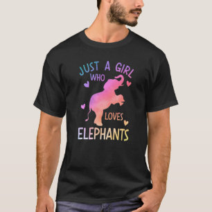 JUST A GIRL WHO LOVES ELEPHANTS Elephant Graphic 2 T-Shirt