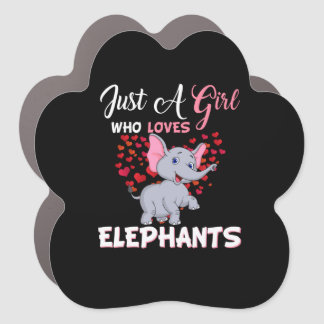 Just A Girl Who Loves Elephants Gifts Car Magnet