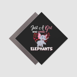 Just A Girl Who Loves Elephants Gifts Car Magnet